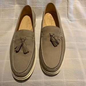 Sandro Moscoloni Mens Tan Tassel Size 10D Slip On Casual Loafers Shoes